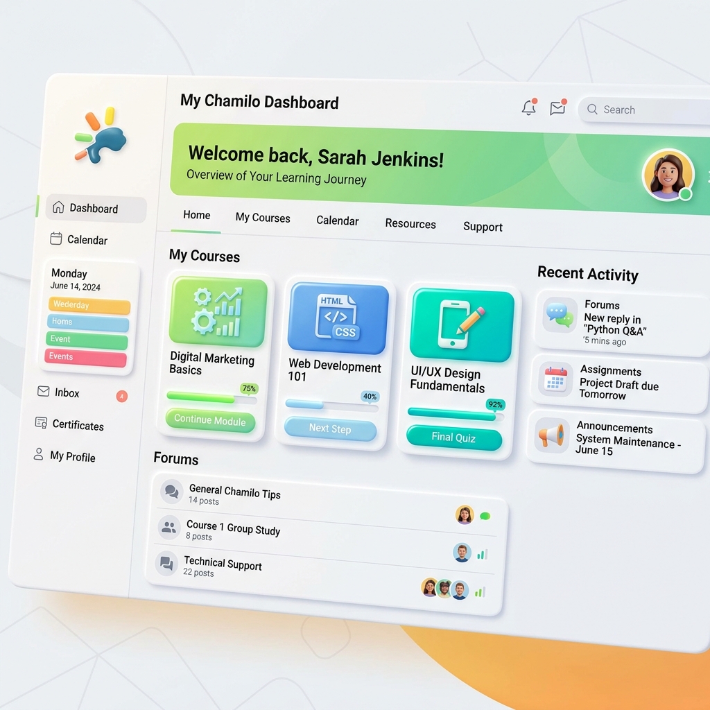 Chamilo LMS Dashboard