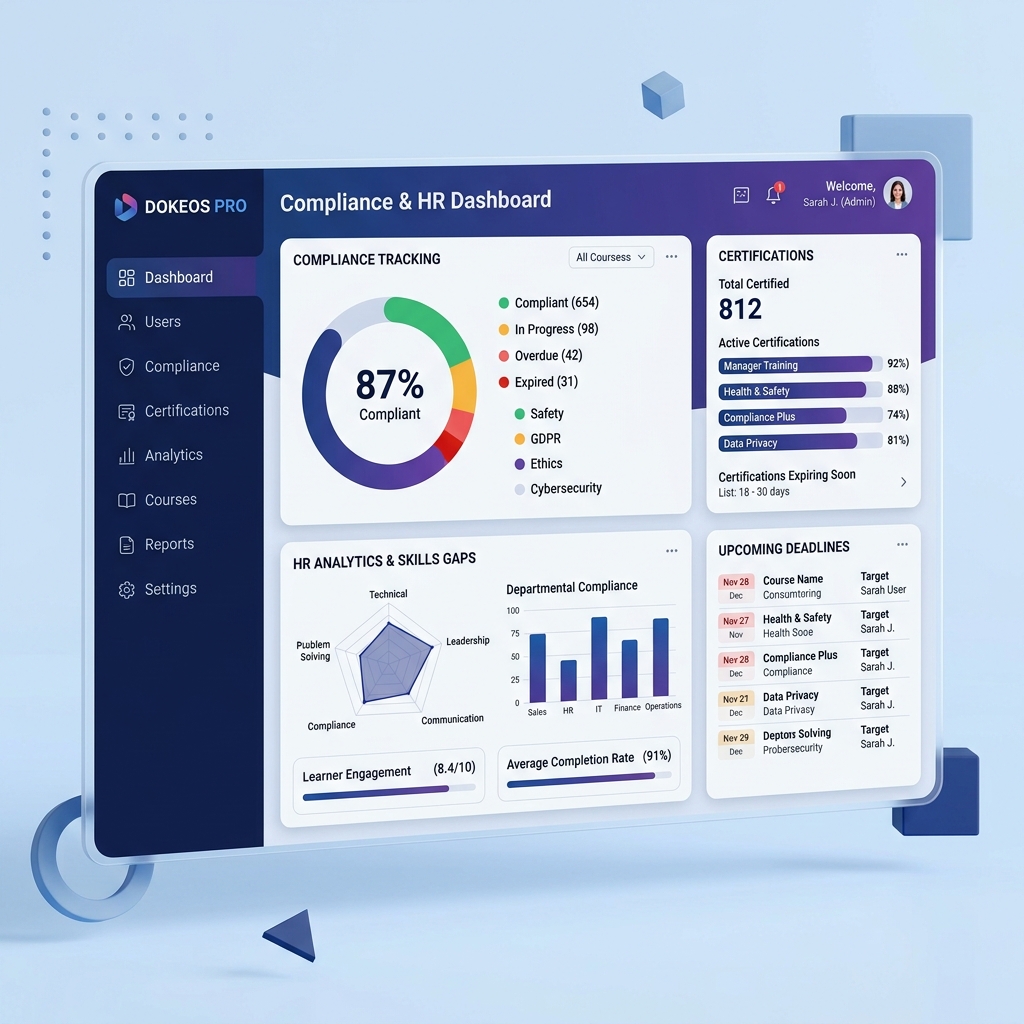 Dokeos LMS Dashboard